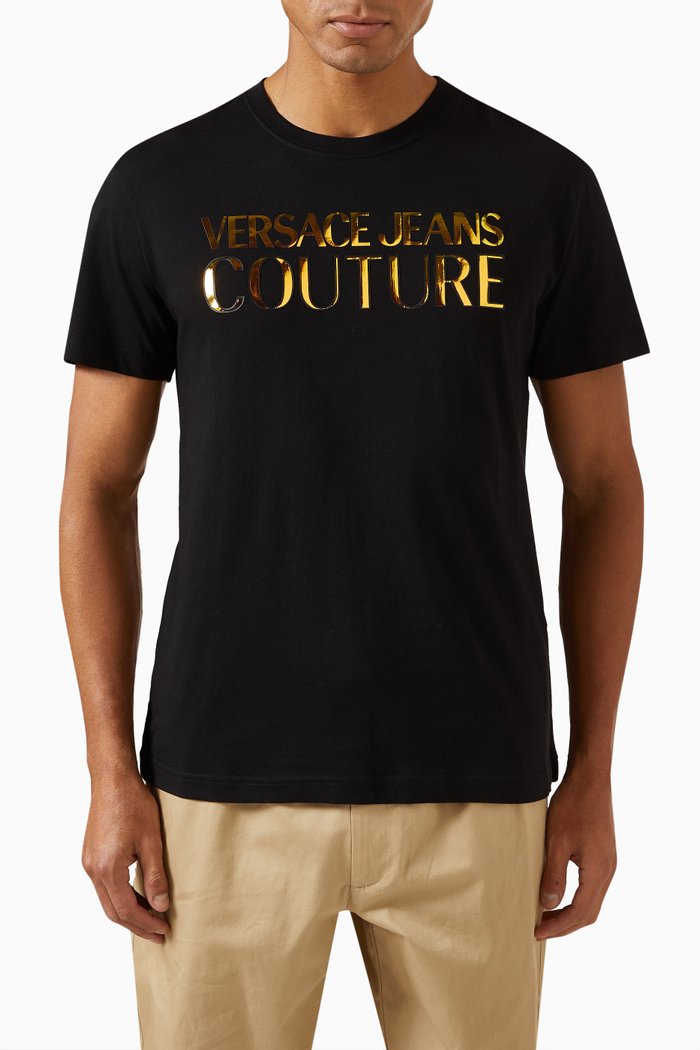 

Foil Logo T-shirt in Cotton Jersey, Black