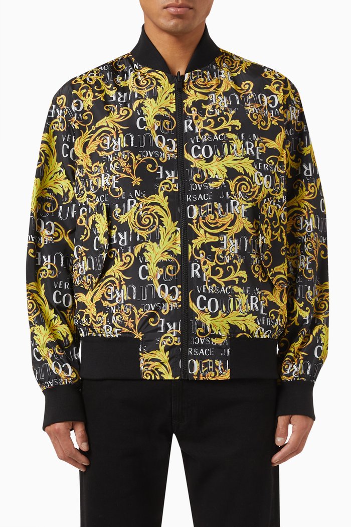 Reversible Bomber Jacket in Nylon, Black
