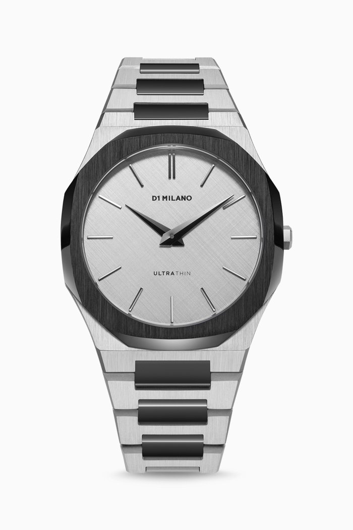 

Ultra Thin Quartz Stainless Steel Watch, 38mm, Grey