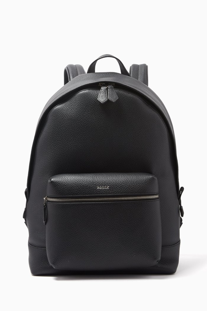 Harper Backpack in Calf Leather, Black