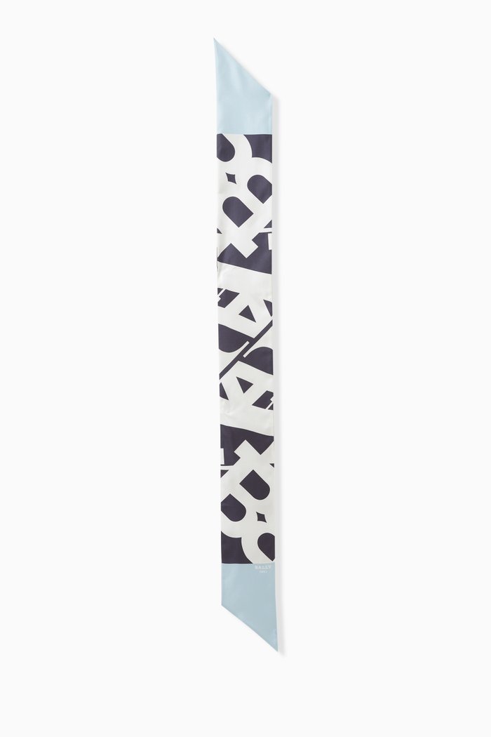 

Bandeau Scarf in Silk, Blue