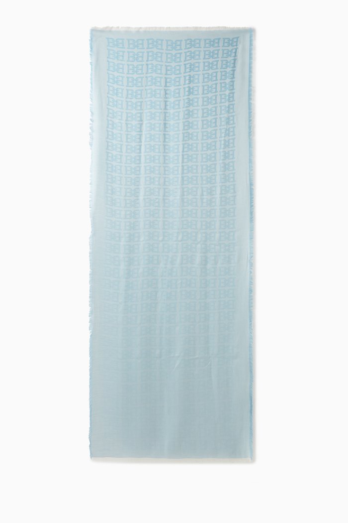 

B-Chain Scarf in Silk, Blue