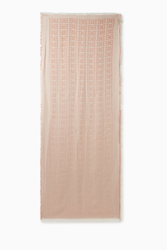

B-Chain Scarf in Silk, Pink