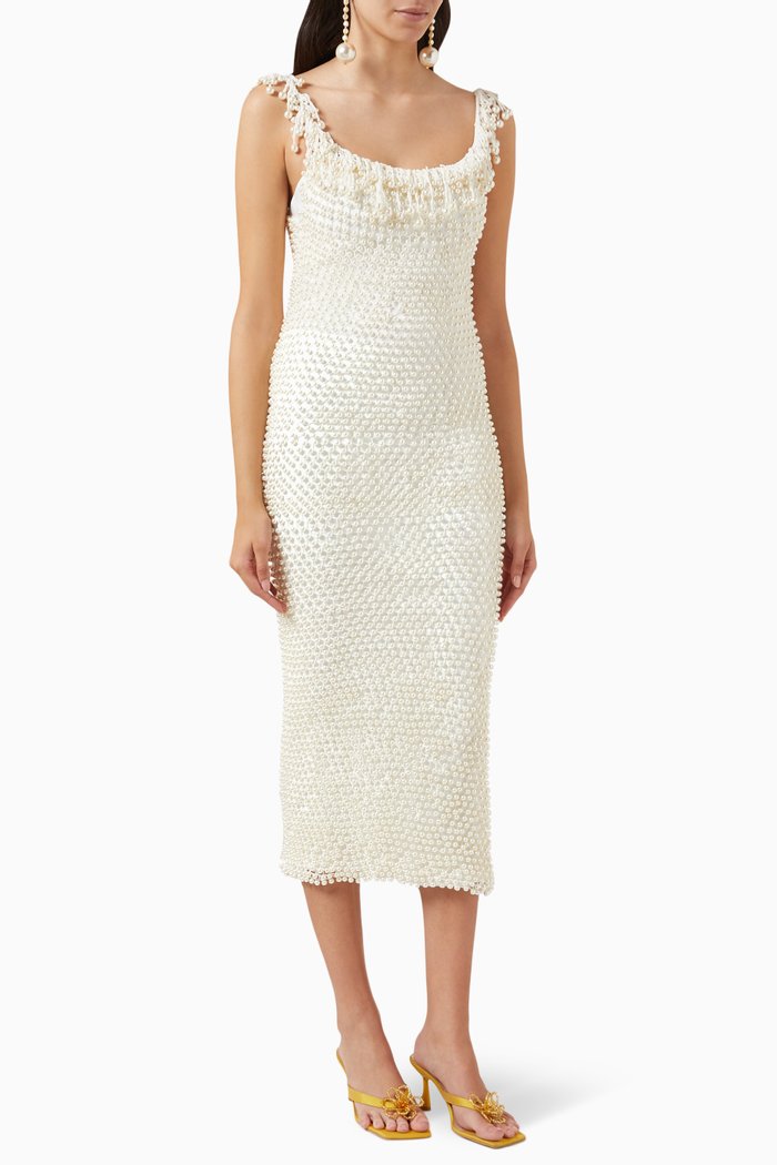 

The Galilee Midi Dress, White