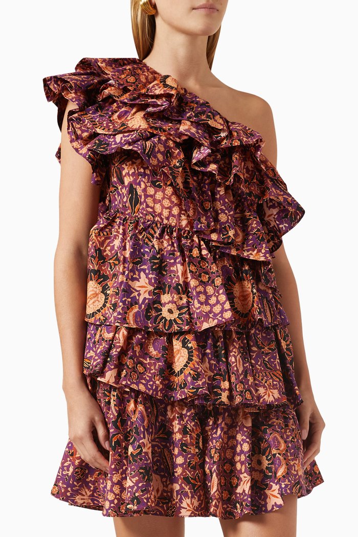 

Naomi Mini Dress in Poplin, Multicolour