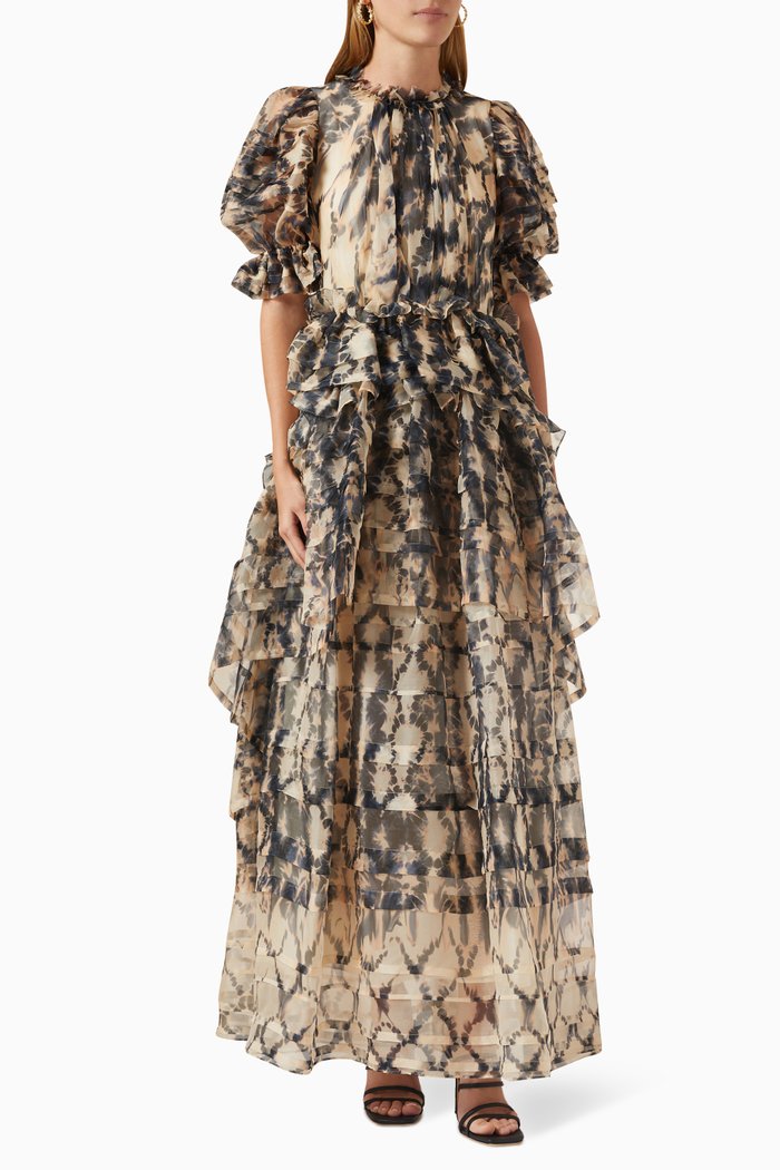 

Ophelia Gown in Silk, Multicolour