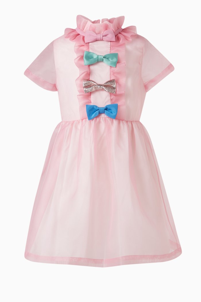 

Multi-Bow Bodice Dress, Pink