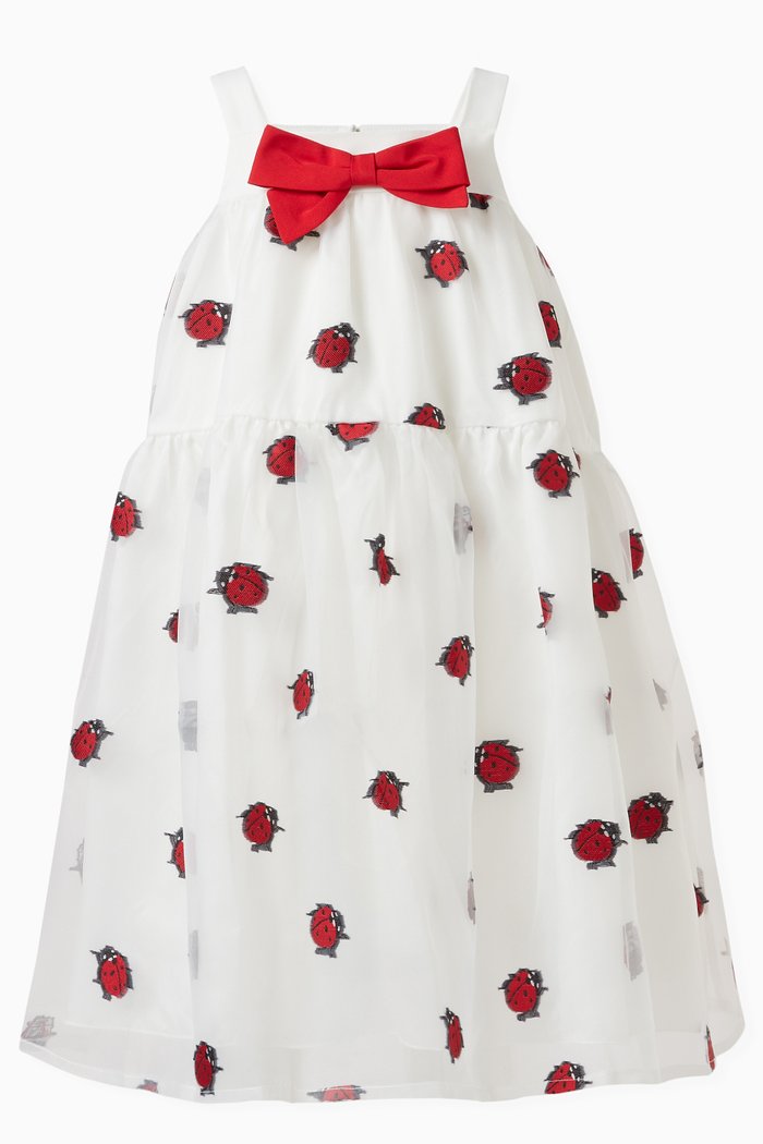 

Sleeveless Tiered Sundress, Red