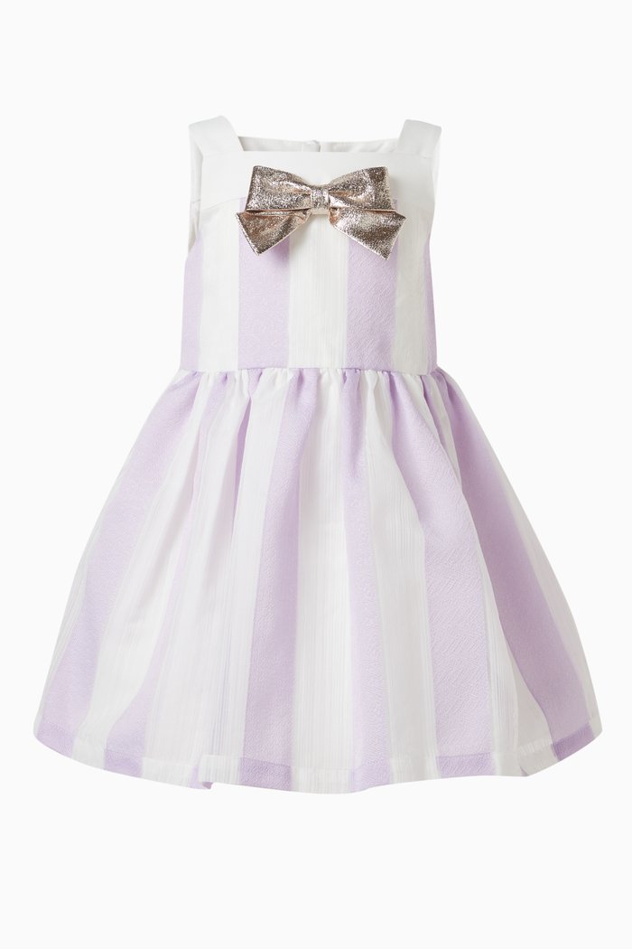 Strappy Bodice Dress, Purple