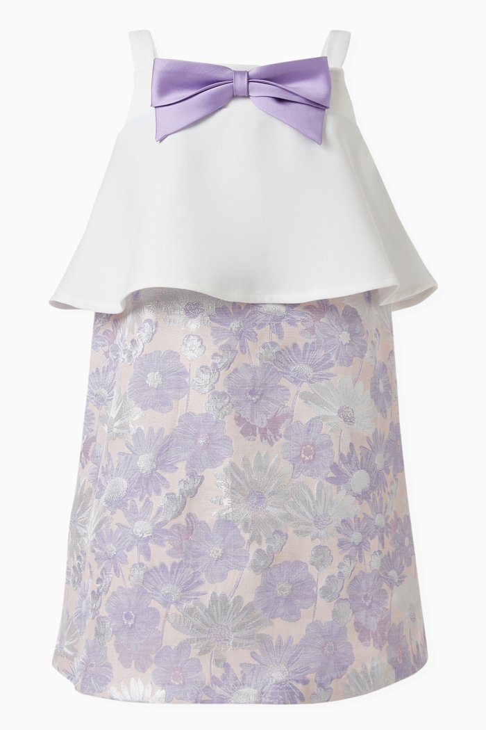 

Bow Tiered Sundress, Purple