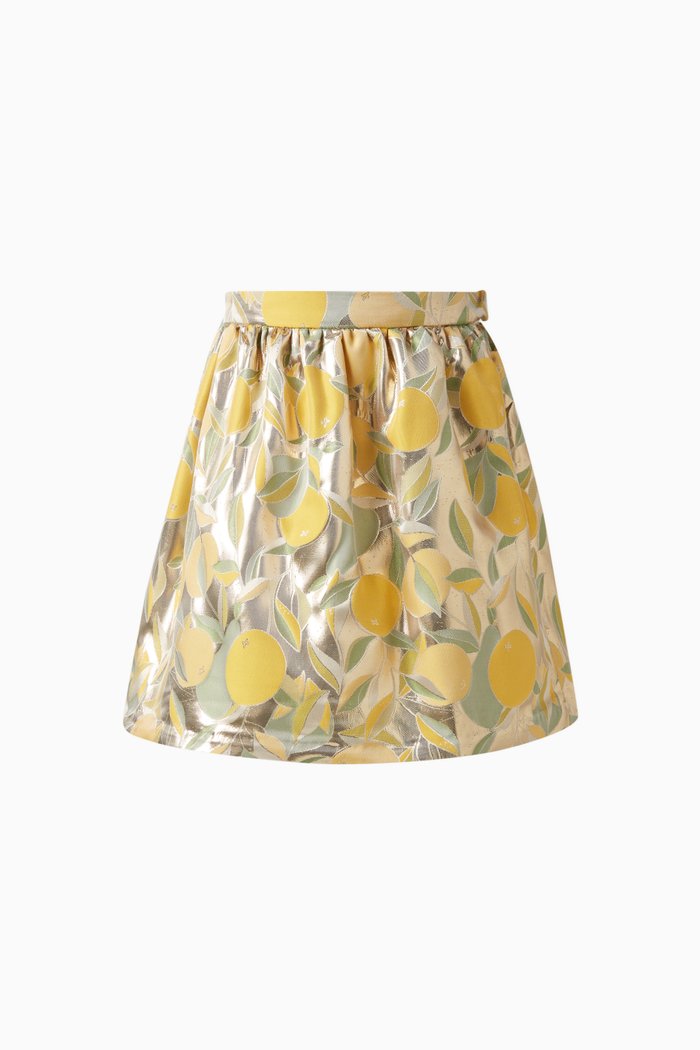 

Jacquard Gathered Skirt, Multicolour