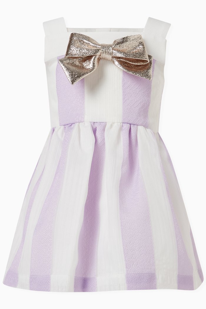 Sleeveless Strappy Bodice Dress & Bloomers, Purple