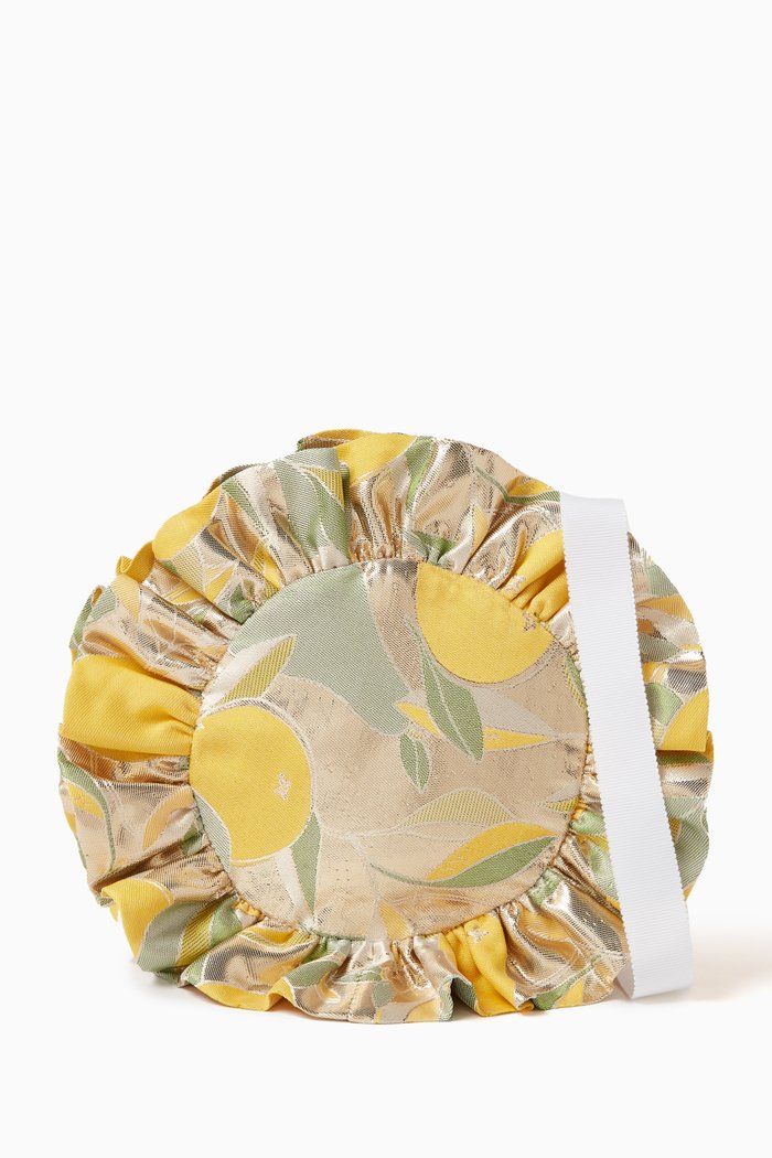 Rosette Festive Fruits Shoulder Bag, Gold