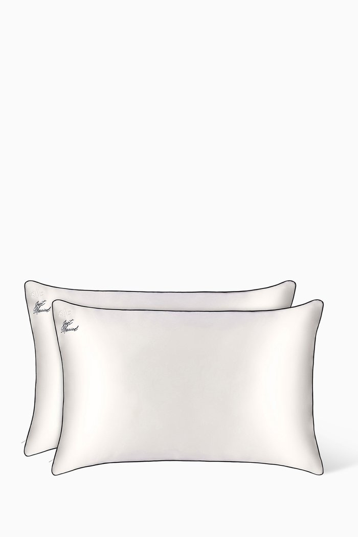 

Just Married Pure Silk Queen Pillowcase Duo, Colourless