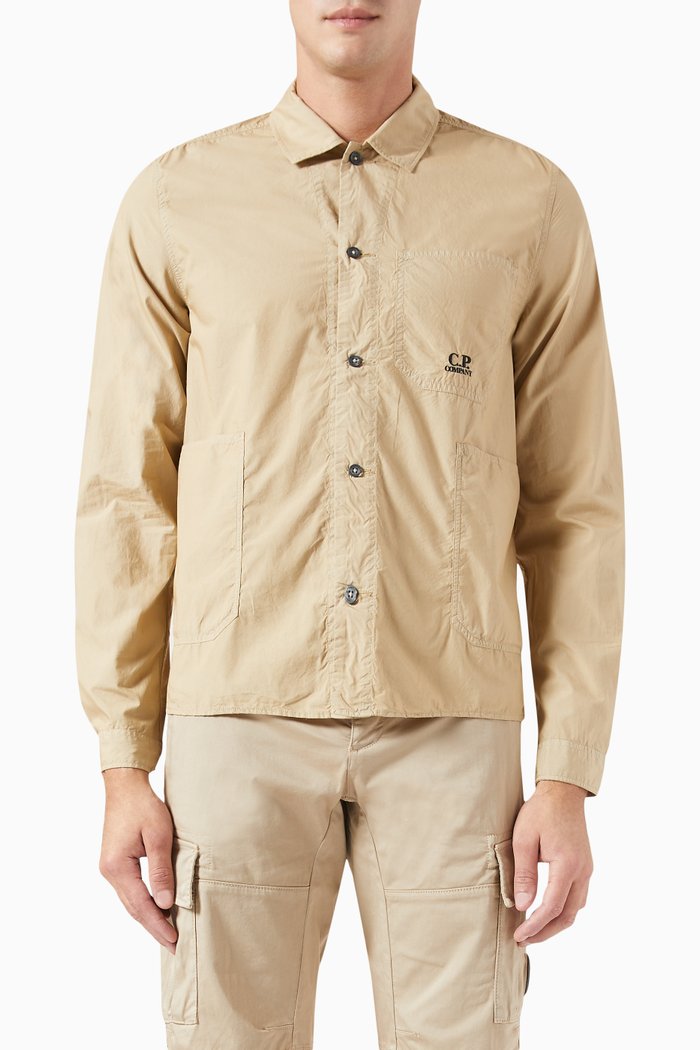 

Popeline Shirt in Cotton, Neutral