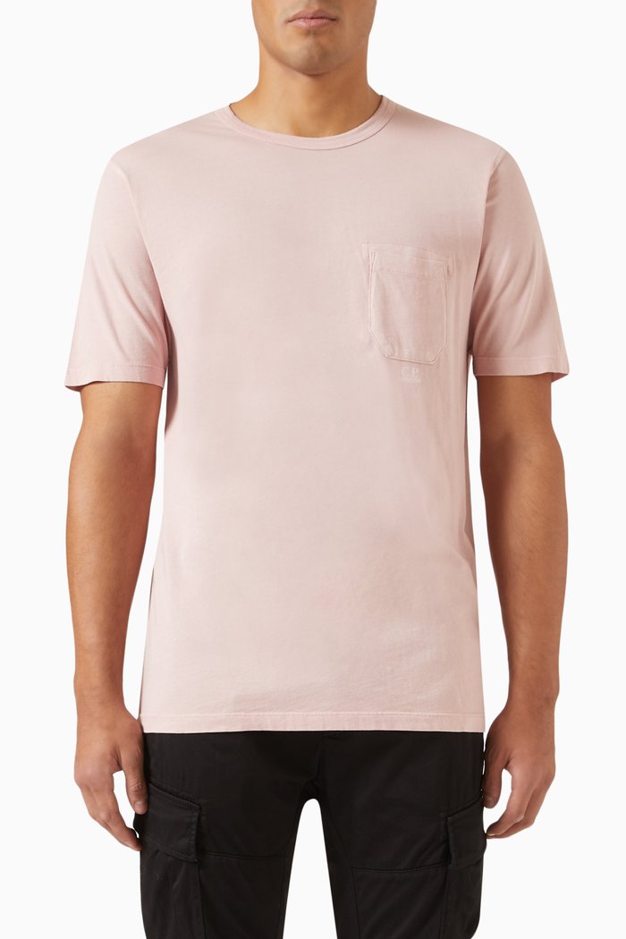 

Pocket T-shirt in Cotton Jersey, Orange