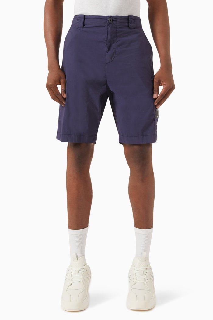 

50 Fili Utility Shorts in Cotton Blend, Blue