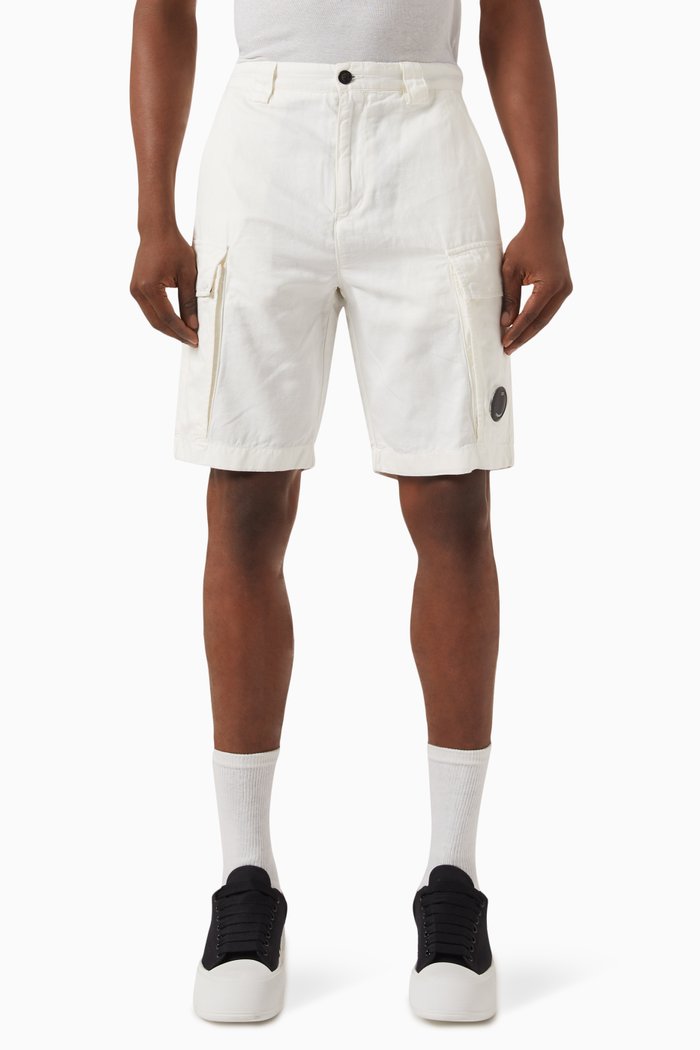 

Cargo Shorts in Cotton Blend, Neutral