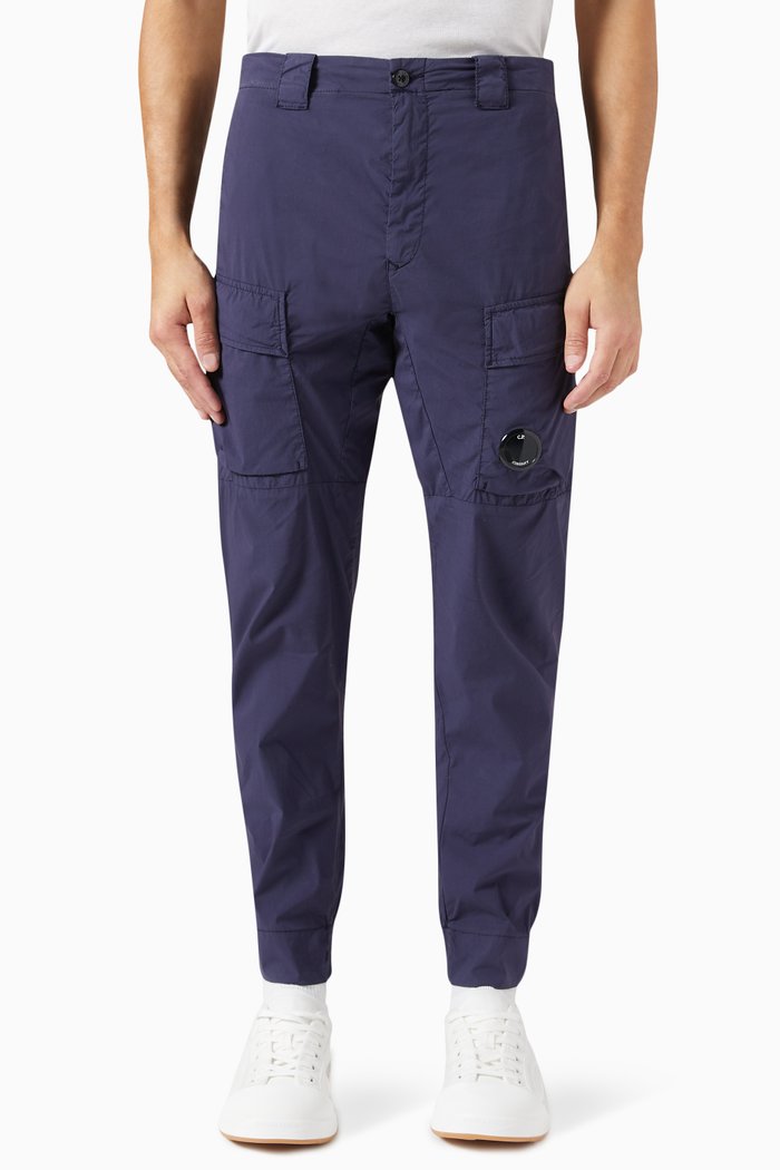 

50 Fili Cargo Pants in Stretch-cotton, Blue