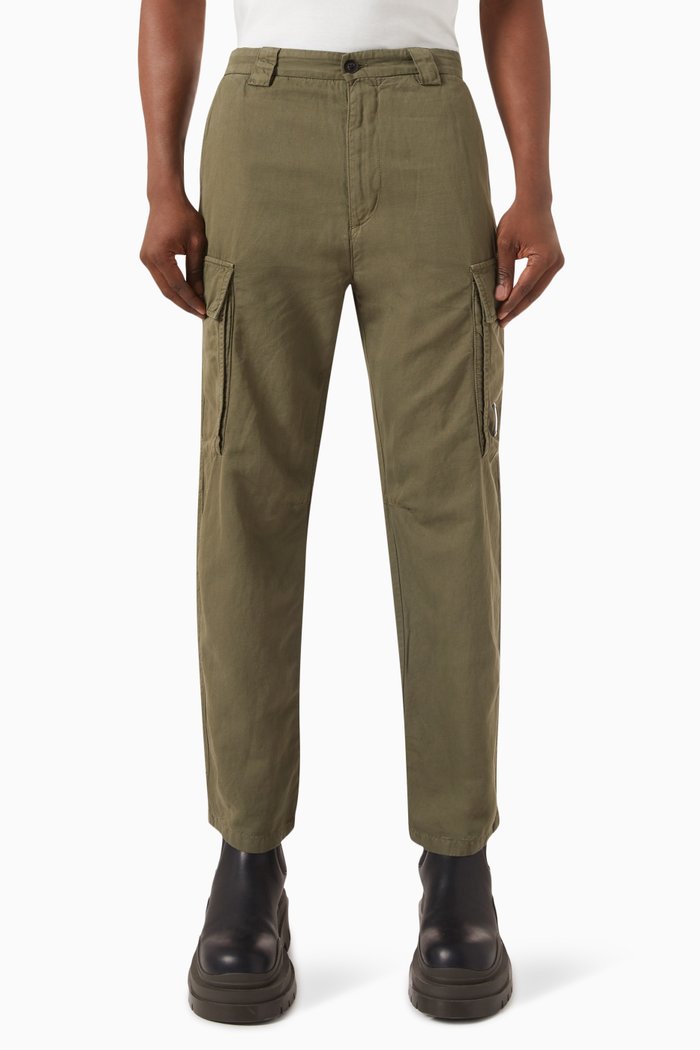

Cargo Pants in Cotton Blend, Green