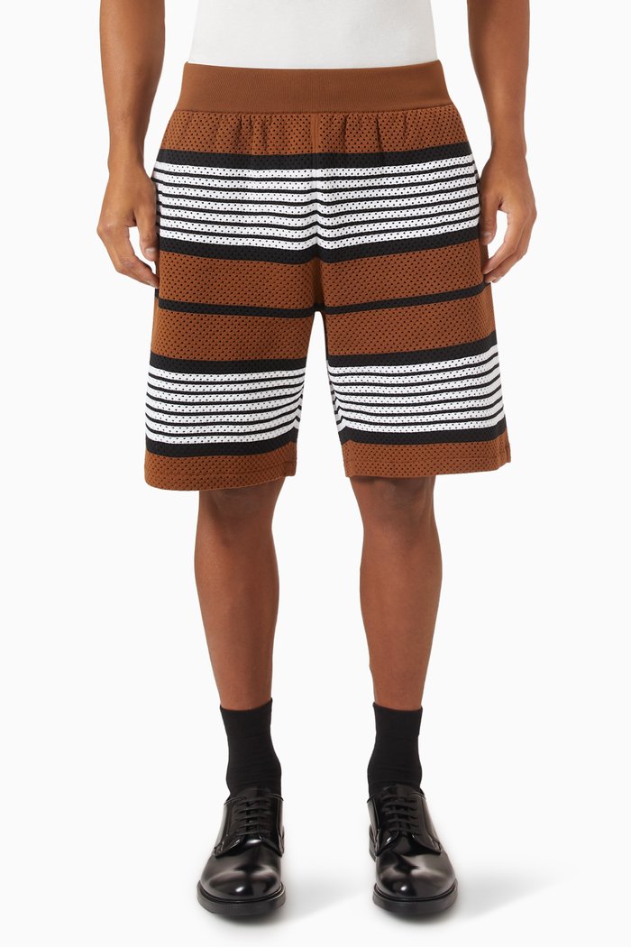

Stripe Track Shorts in Polyamide, Neutral