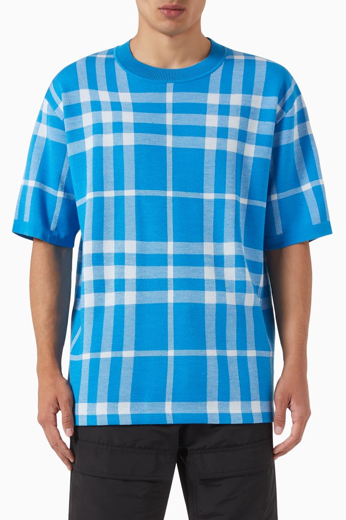 

Wells T-shirt in Wool, Blue