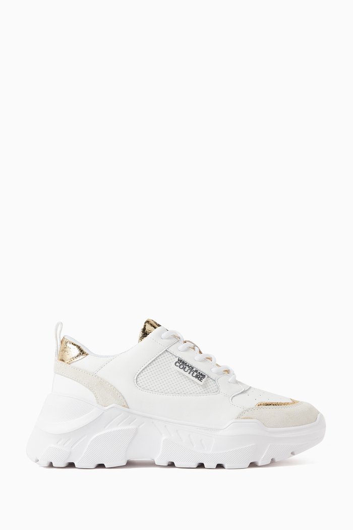 

Speedtrack Sneakers in Leather, White