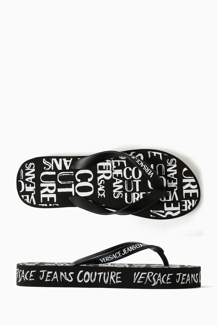 

Doodle Logo Flip-flops in Rubber, Black