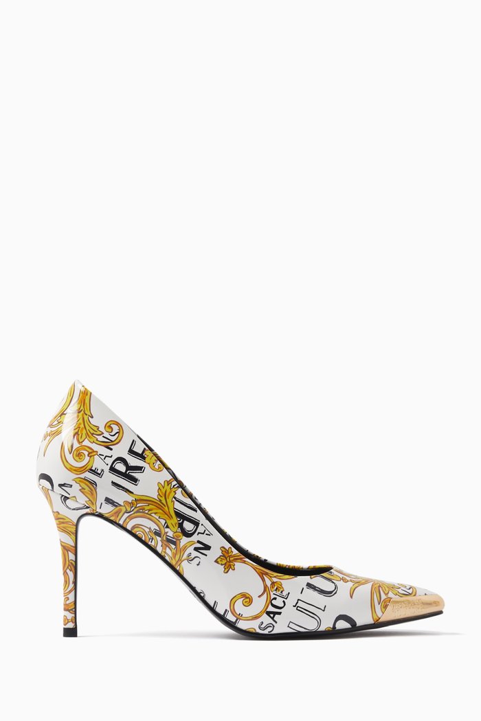

Scarlett 95 Pumps in Printed Faux Leather, White