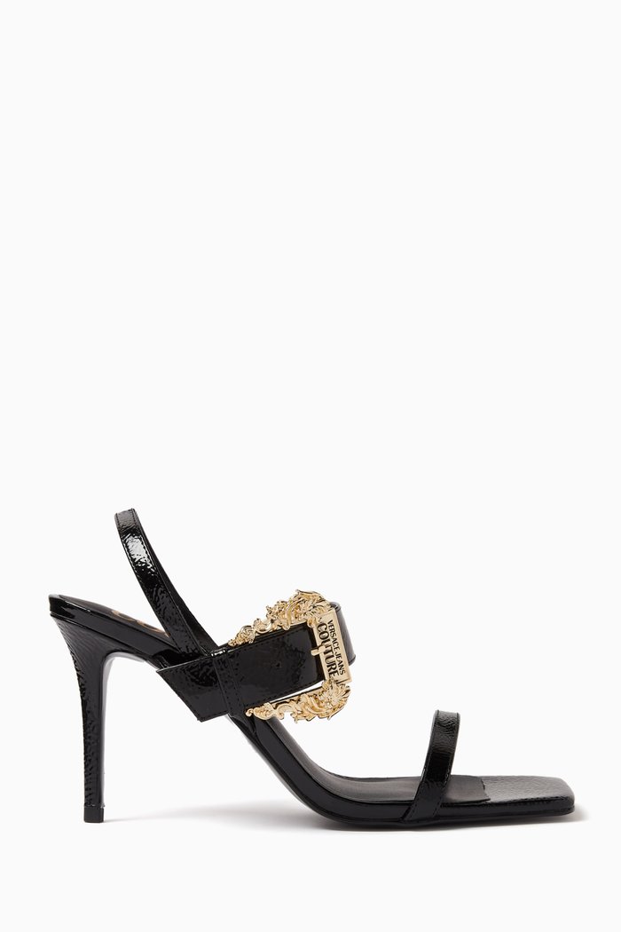 

Baroque Emily Sandals in Faux Leather, Black