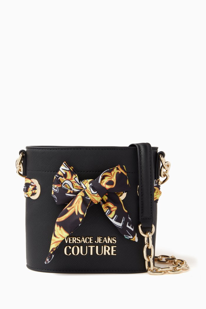 

Thelma Barocco Scarf Crossbody Bag in Faux-leather, Black