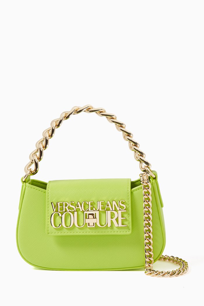

Mini Logo Lock Shoulder Bag in Polyurethane, Green