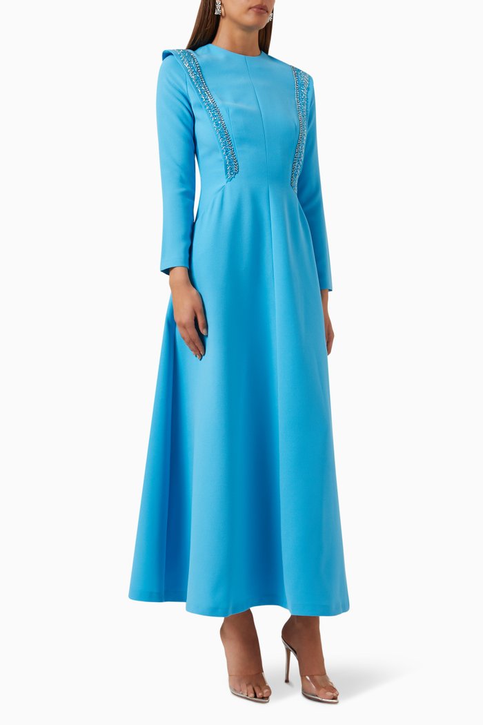 

Carolina Beaded Midi Dress, Blue