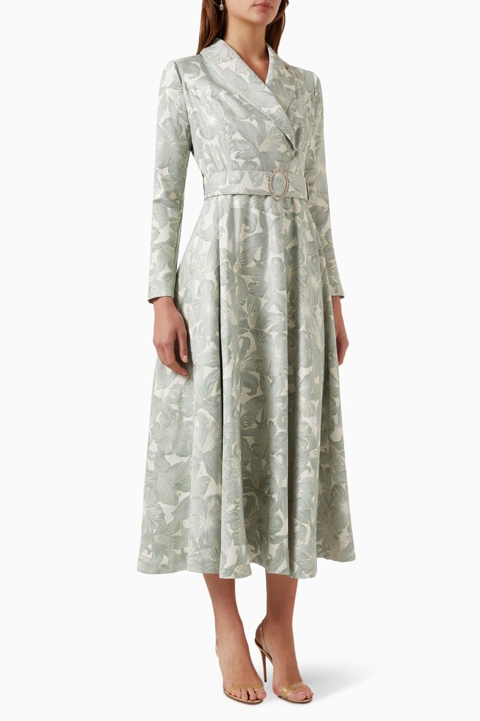 

Aspenia Floral-print Midi Dress, Green
