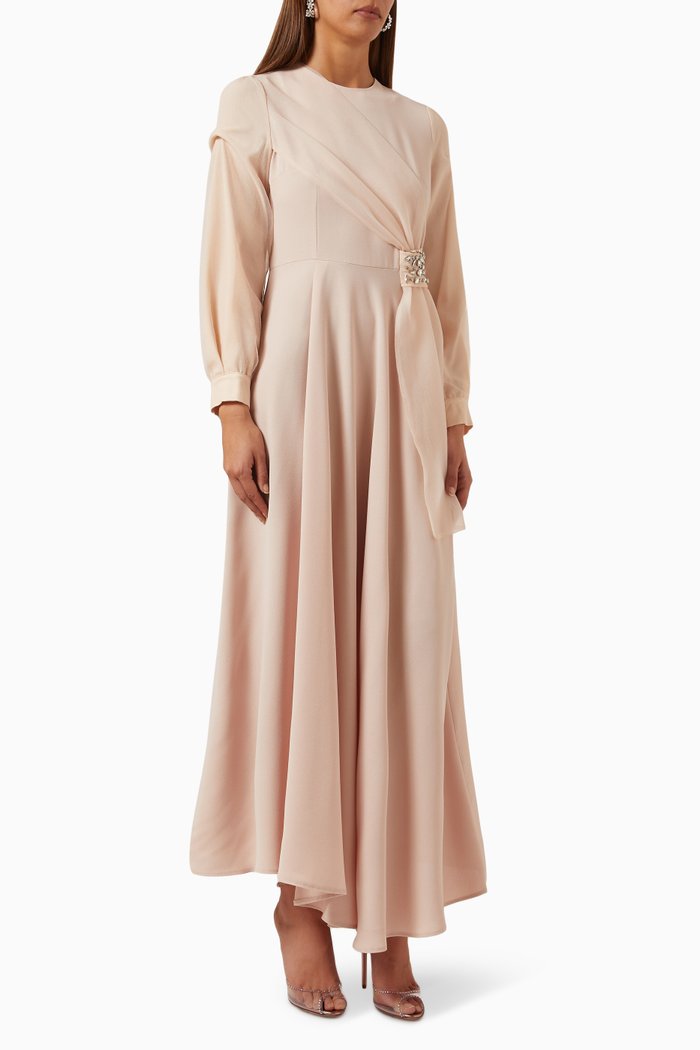 

Draped Maxi Dress, Neutral