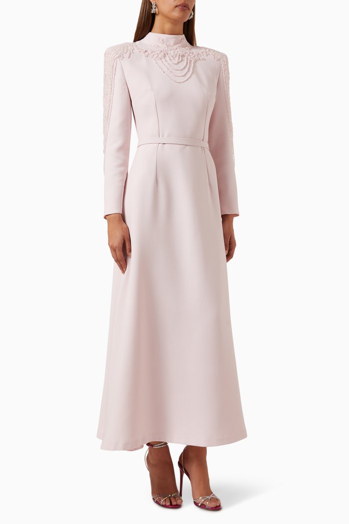 

Zarina Embellished Midi Dress, Pink