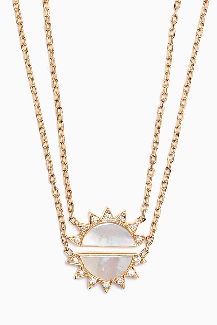 

Mum & I Charmed Diamond Necklace in 18kt Gold, Yellow