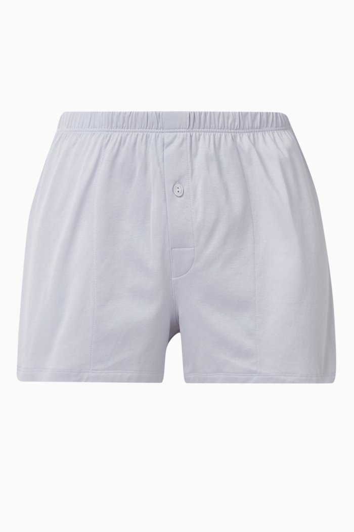 Sporty Boxers in Cotton Jersey, Grey