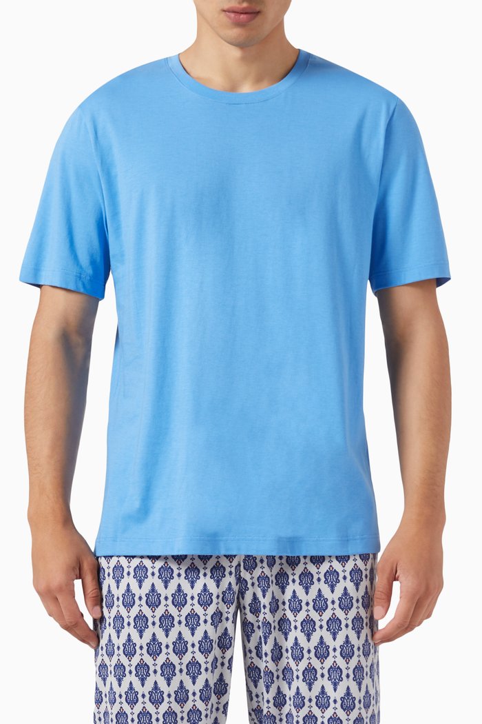 Night & Day T-shirt in Cotton Jersey, Blue