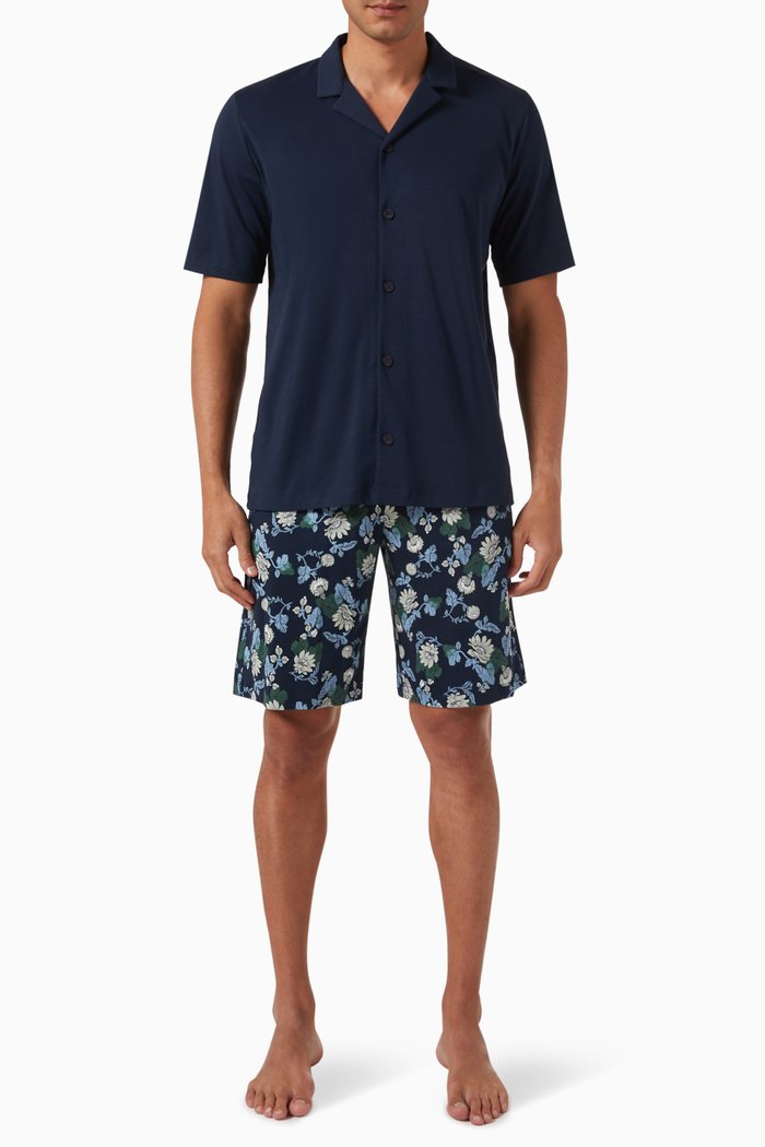 

Night & Day Cotton Shorts Pyjama Set in Cotton, Blue