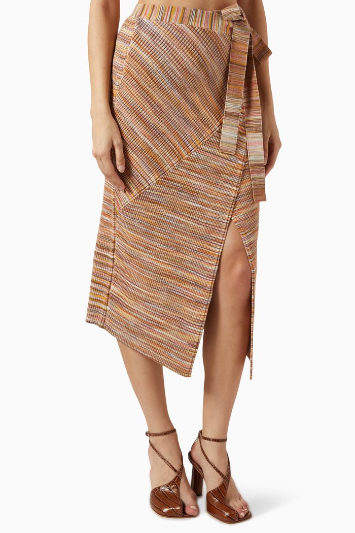 

Paris Midi Skirt in Cotton-knit, Multicolour