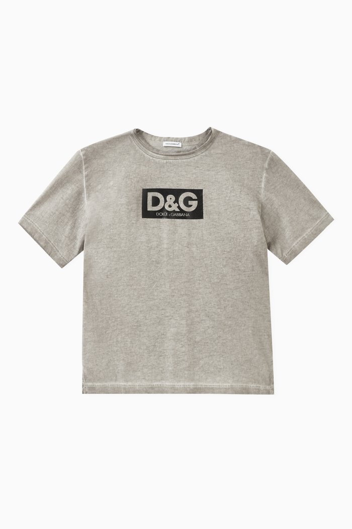 

Logo T-shirt in Cotton, Grey