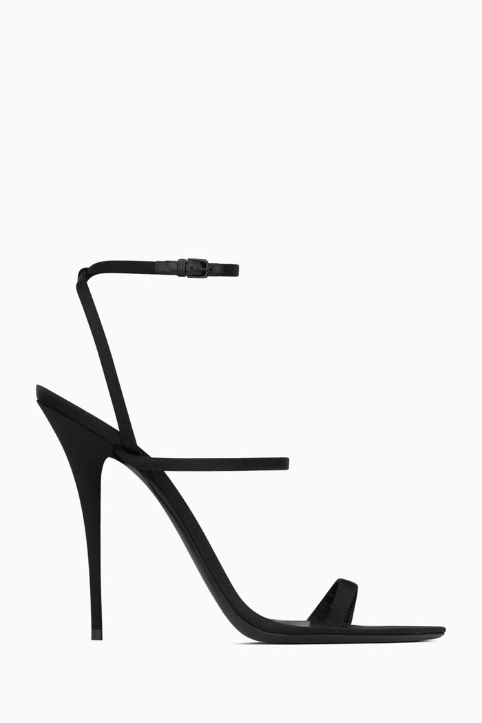 

Dive 110 Sandals in Crepe Satin, Black