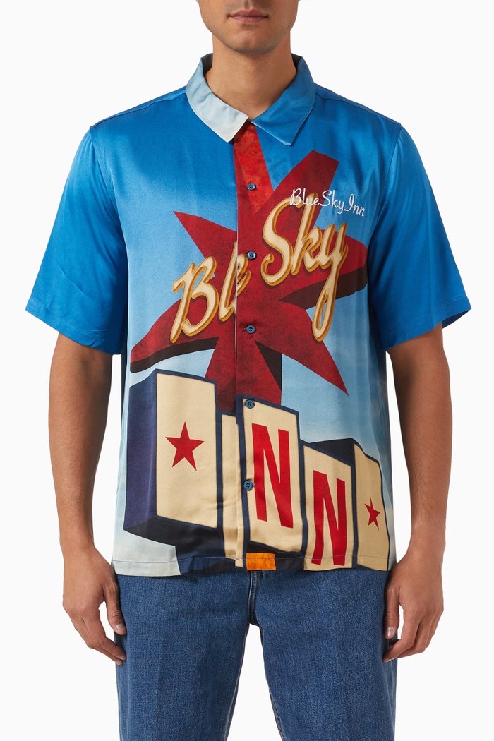 

Sign Shirt in Viscose, Blue
