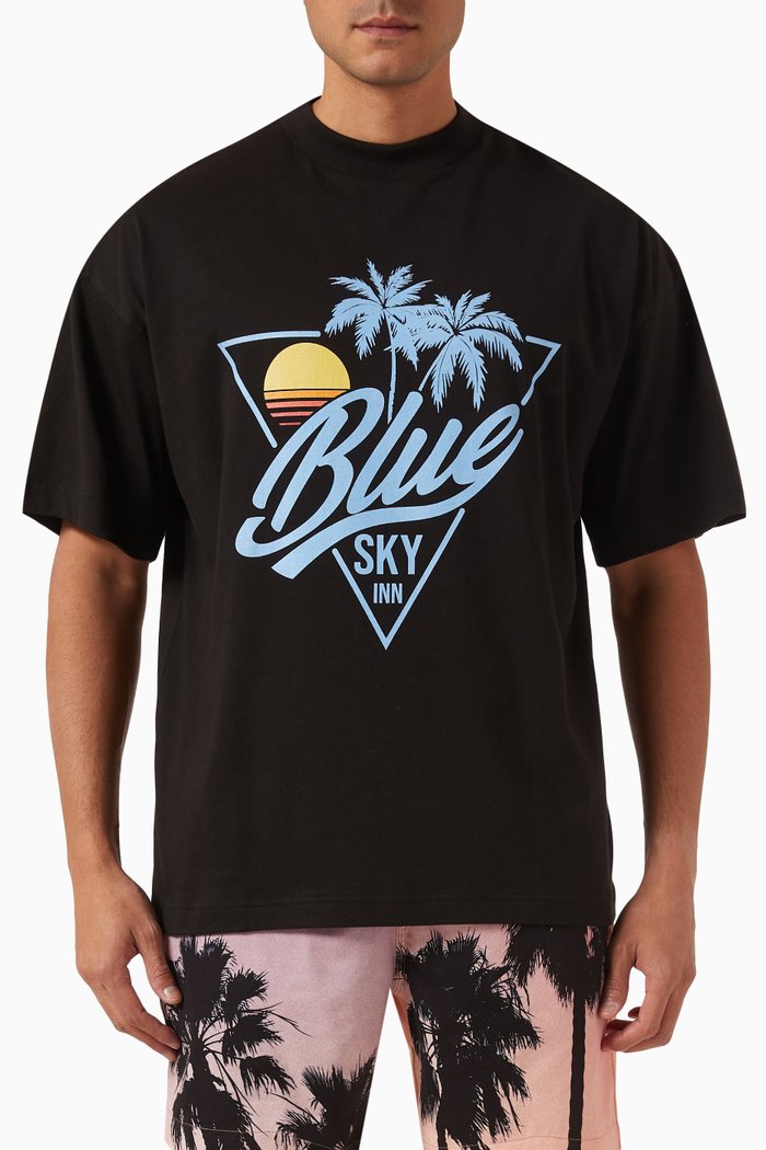 

Sunset Logo T-shirt in Cotton Jersey, Blue
