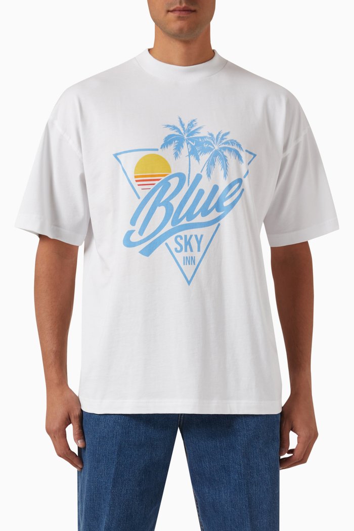 

Sunset Logo T-shirt in Cotton Jersey, White