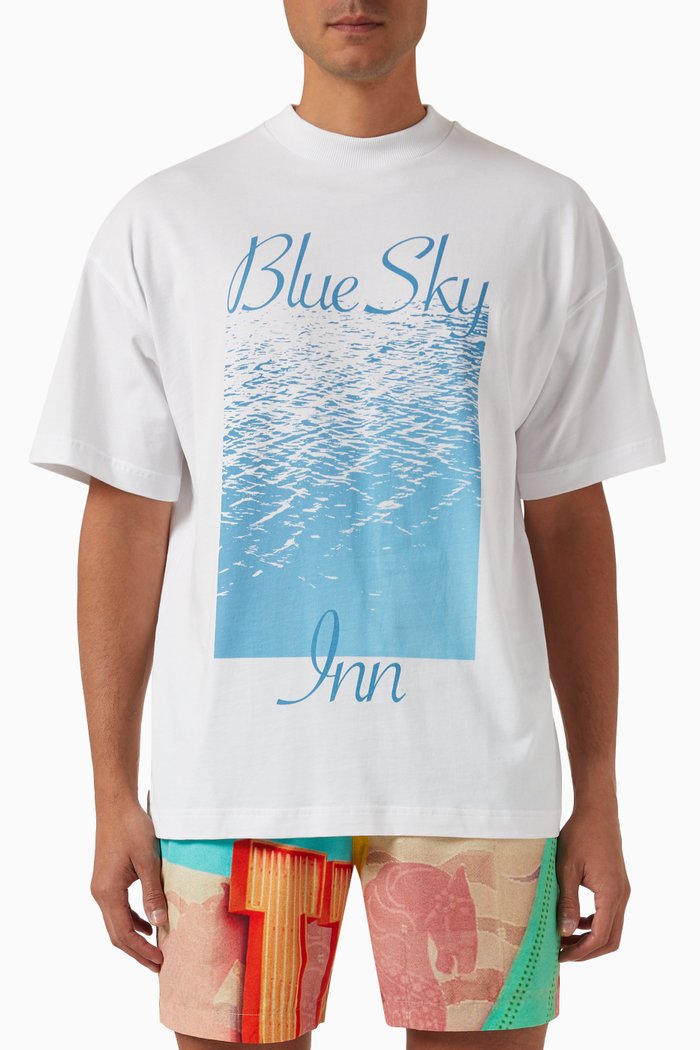 

Waves T-shirt in Cotton Jersey, White