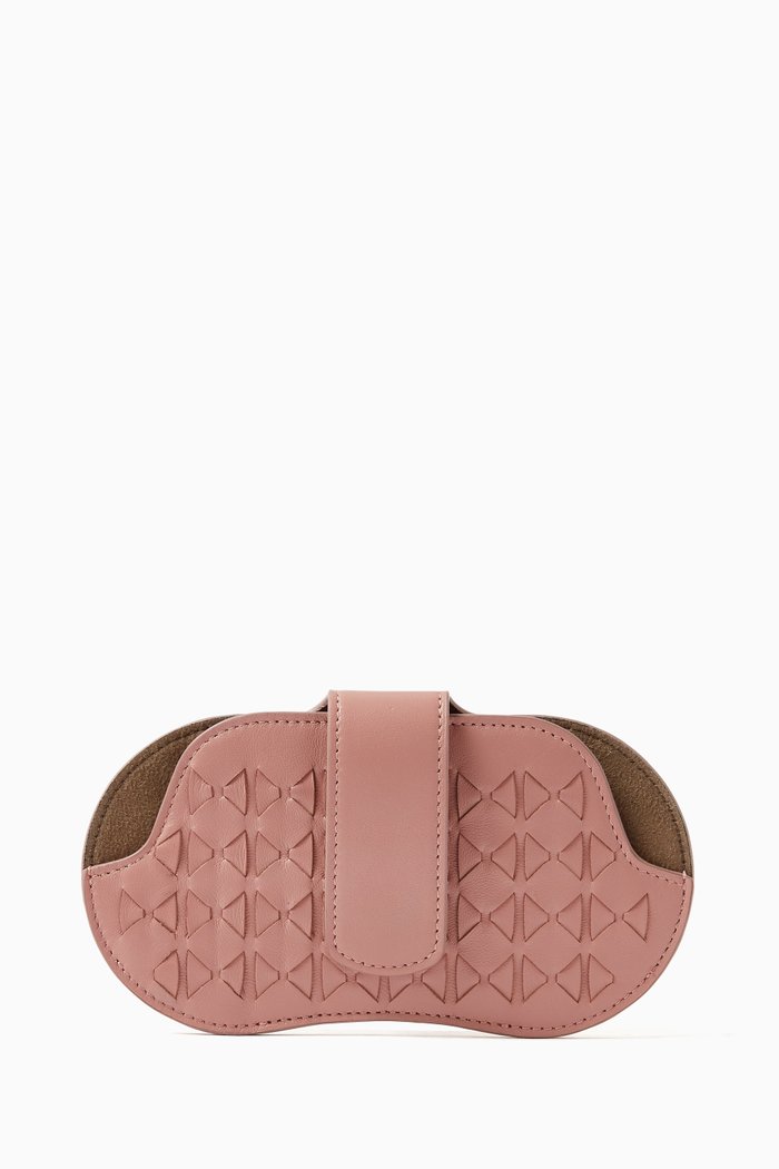 

Glasses Case in Mosaico Leather, Pink
