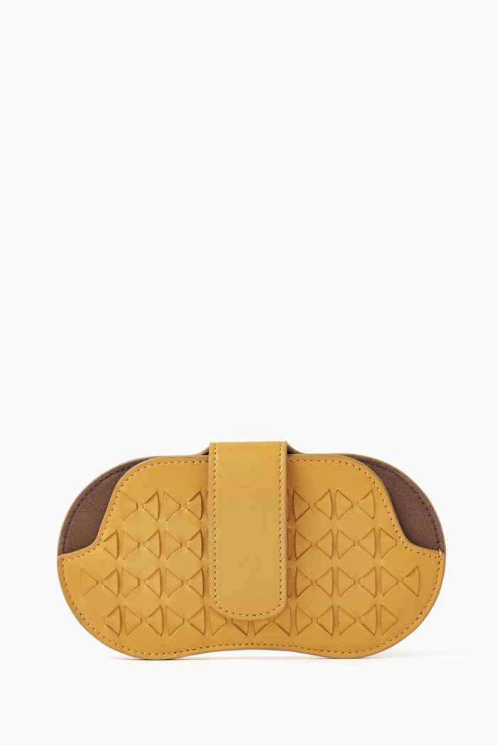 

Glasses Case in Mosaico Leather, Yellow