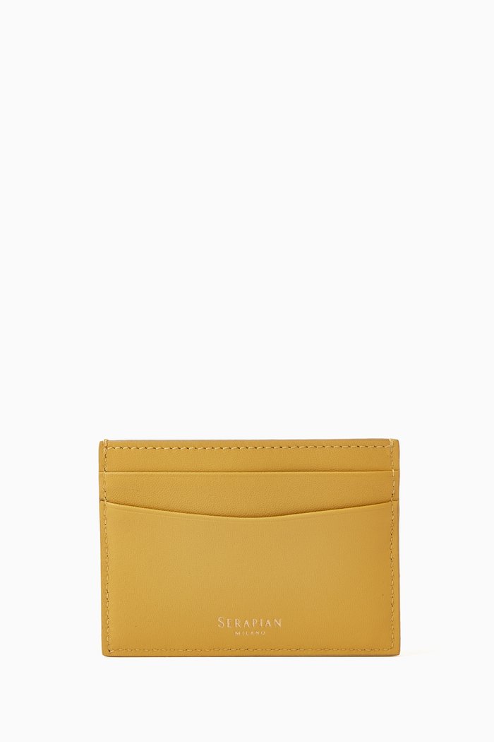 

Card Case in Mosaico Leather, Yellow